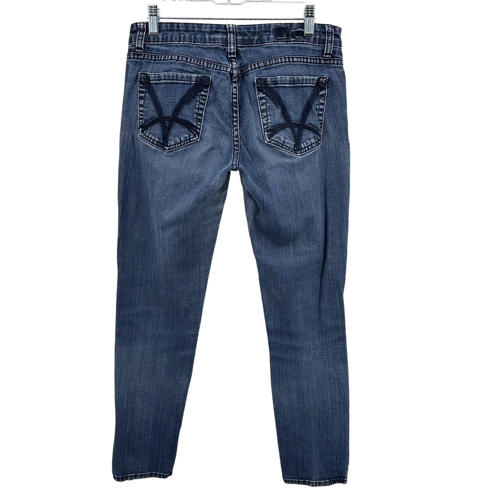 Kut from the Kloth Skinny Jeans Dark Wash Embroidered Pockets Y2K Women Size 4